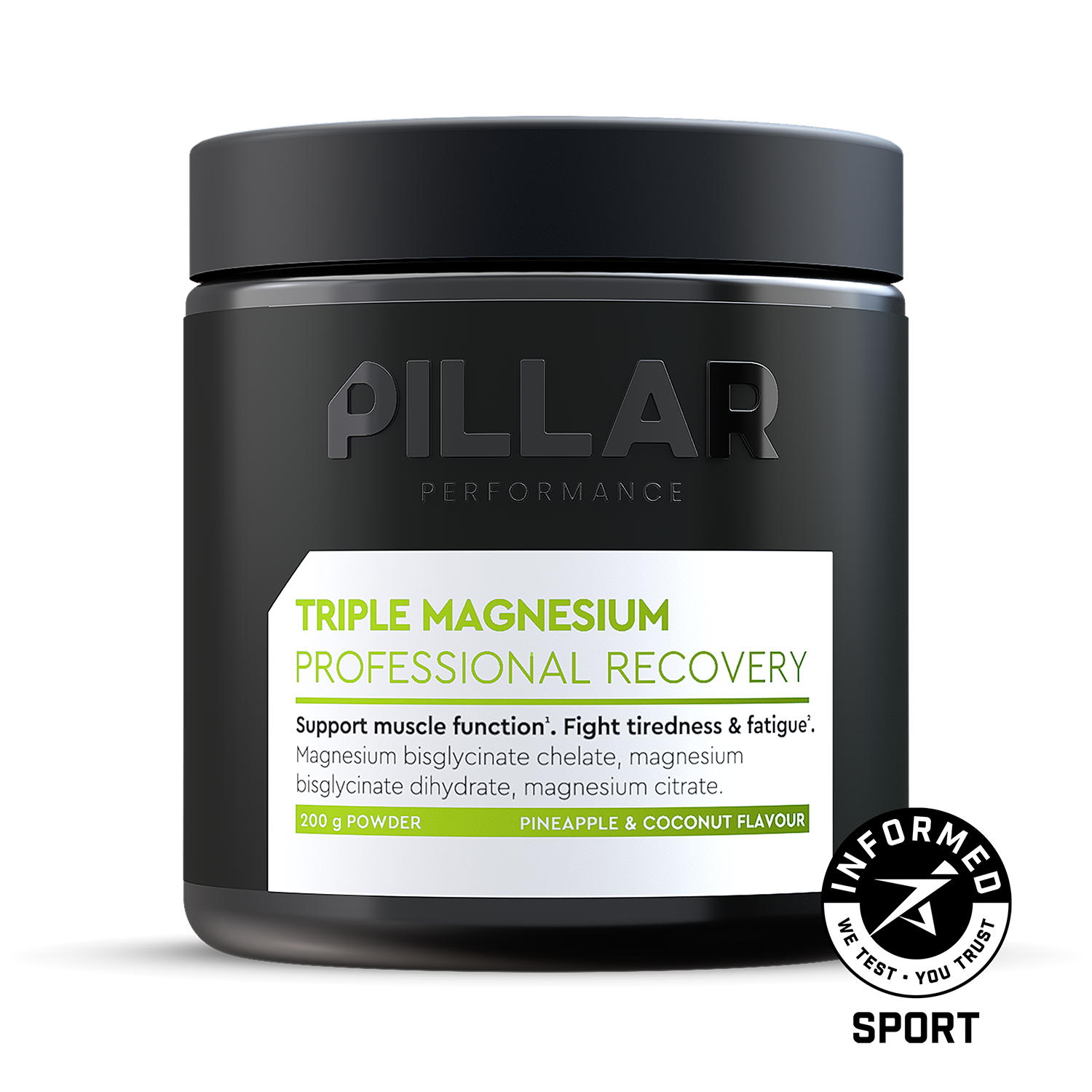 PILLAR Performance Triple Magnesium Powder (200g - 40 servings)